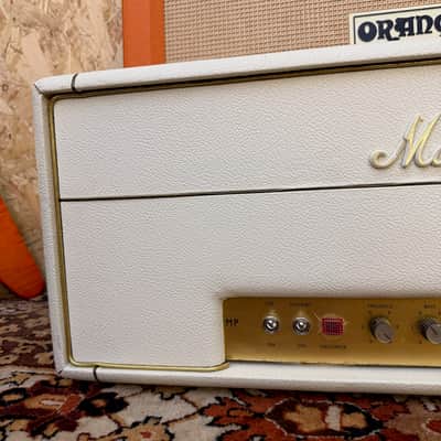 Vintage 1967 Marshall Super Bass White Tolex Plexi Guitar Amplifier Head *1960s* image 2