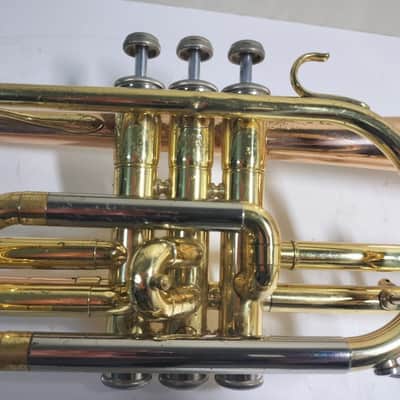 Yamaha YCR-332 Red Bell Cornet w/ case & mouthpiece. Japan. Very Good Condition image 20