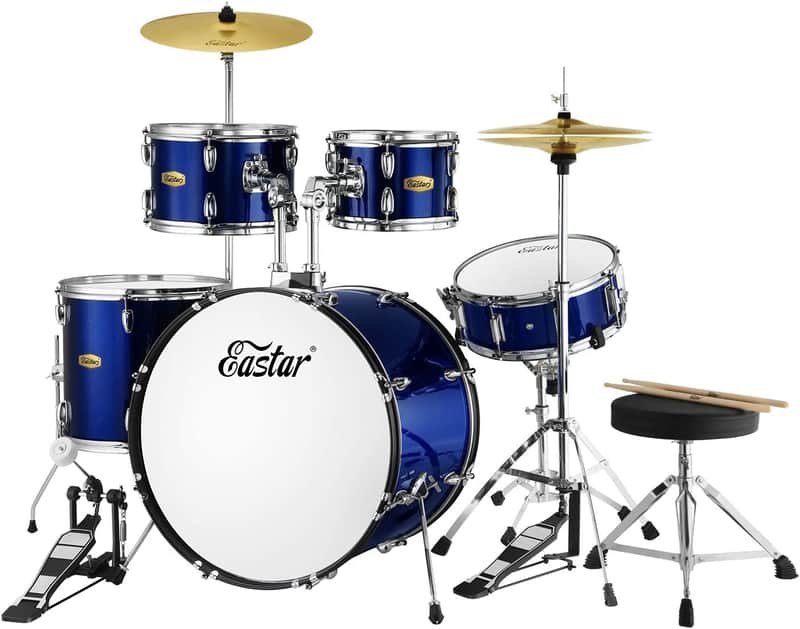 Eastar 22 inch Drum Set for Adults, 5 Piece Full Size Drum Kit Junior Beginner image 1