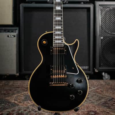 Gibson Custom Shop 1957 Les Paul Custom Reissue 2 Pickup VOS Electric Guitar - Ebony with Hardshell Case image 3