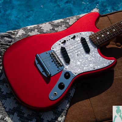 2010 Fender MG69/MH - '69 Mustang Reissue - Candy Apple Red w Matching Headstock - Pro Set Up w Perfect Frets/Action/Intonation! image 1