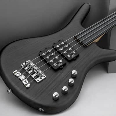 Warwick RockBass Corvette $$, 4-String, Fretless - Nirvana Black Transparent Satin image 1