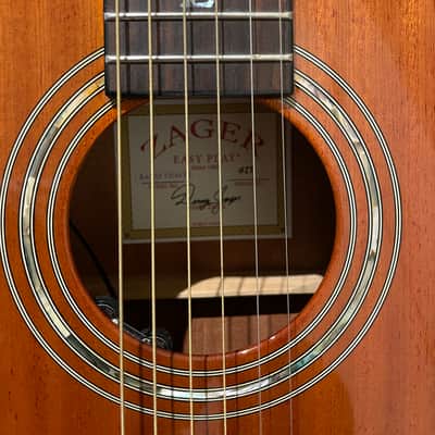 3/4 travel-size acoustic Zager guitar with LR Baggs pick-up image 3