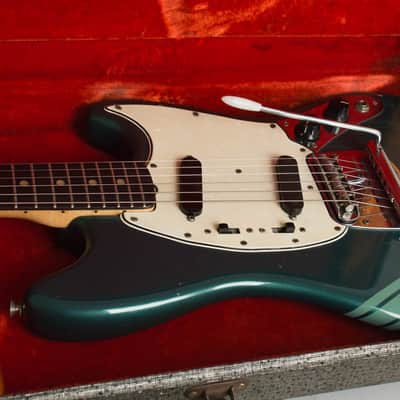 Fender Competition Mustang Solid Body Electric Guitar (1971), ser. #320028, original grey hard shell case. image 19
