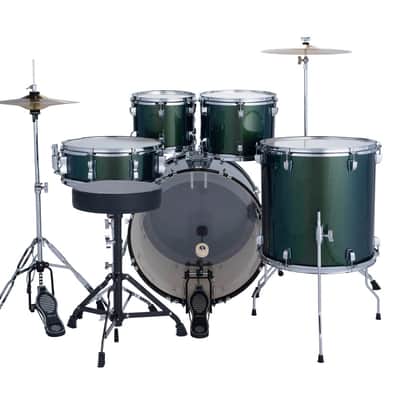Ludwig Accent Drive 5-piece Complete Drum Set Jade Dust image 3