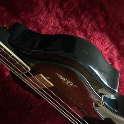 c.late 1960s Aria/Univox Matsumoku EB-1 Style Scroll Bass MIJ Vintage Bass Very Rare Bass “Brown” image 12