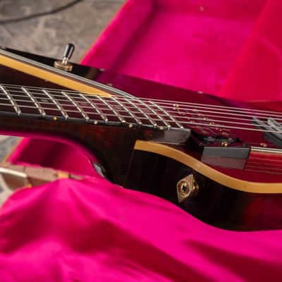 Gibson The Explorer CMT with TP-6 Tailpiece and Bound Curly Maple Top 1982 Cherry Sunburst image 13