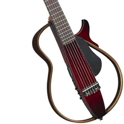 Yamaha SLG200N Nylon String Classical Silent Guitar - Crimson Red Burst image 4