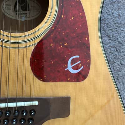 Epiphone PR-350-12 Natural 12-String Dreadnought Acoustic w/ Hard Case image 11