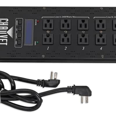 Chauvet PRO-D6 6 Ch 20A DMX-512 Dimmer Switch Pack 115V and 230V+Moving Head image 12