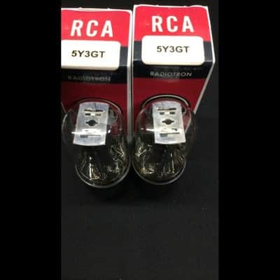GREAT PAIR RCA 5Y3GT Dual D Getter RECTIFIER Radio Amp VACUUM TUBES O.9765 image 3