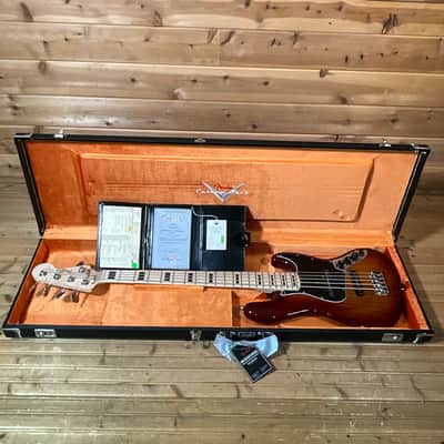 Fender Custom Shop Custom Classic V Electric Jazz Bass Guitar - Cherry Sunburst image 7
