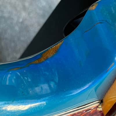 Vintage 1960s Kingston Kawai Teisco Swinga Style~S1T Hound Dog Offset Dbl Cutaway Guitar Ocean Blue All Original! ** SEE VIDEO** image 23