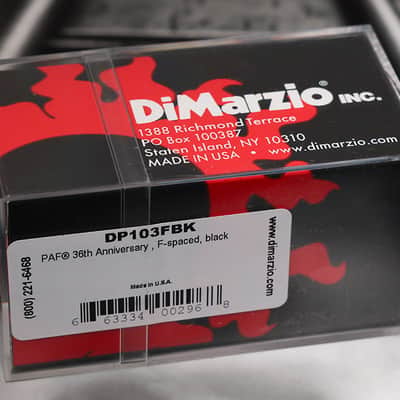 DiMarzio DP103FBK PAF 36th Anniversary F-Spaced Humbucker - Black / Nickel Pole Pieces image 2