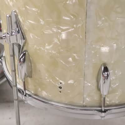 Gretsch Round Badge White Pearl 3pc Drum Kit Set Vintage 1960's image 19