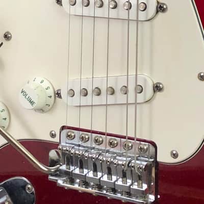 LEFTY! Vintage 1987 Fender ST72 Candy Apple Red Hendrix Voodoo Strat Custom Solid Body Guitar MIJ 7.6 Lb HSC image 4