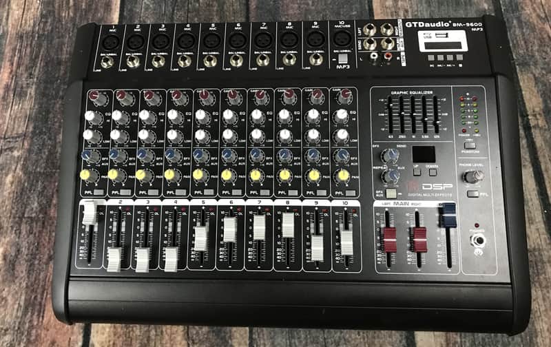 Used GTD Audio MB-9600 Professional 10 Channel Powered Mixer Amplifier image 1