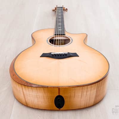 2023 Taylor Custom Grand Auditorium Acoustic Electric Guitar w/ Bearclaw Spruce, Flame Maple & Flame Koa Armrest image 12