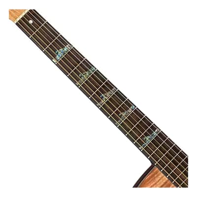 Luna High Tide Exotic Mahogany Grand Concert Cutaway A/E Guitar image 3
