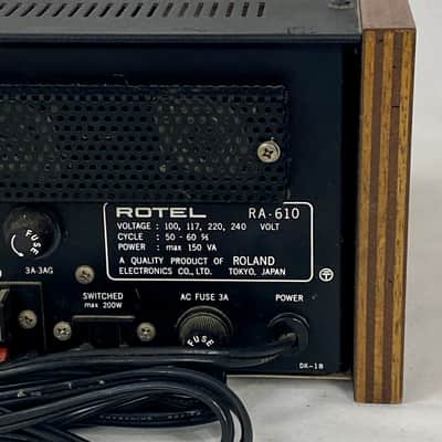 Vintage Stereo Integrated Amplifier Rotel RA-610 image 9