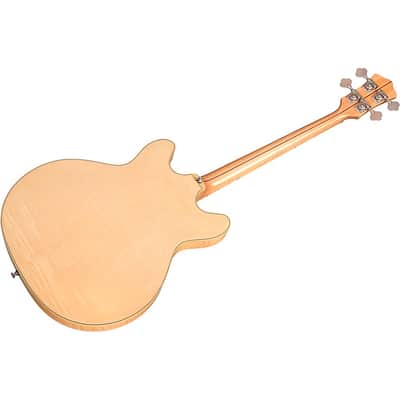 Guild Starfire Bass II Flamed Maple Short-Scale Semi-Hollow Electric Bass Guitar Regular Natural image 8