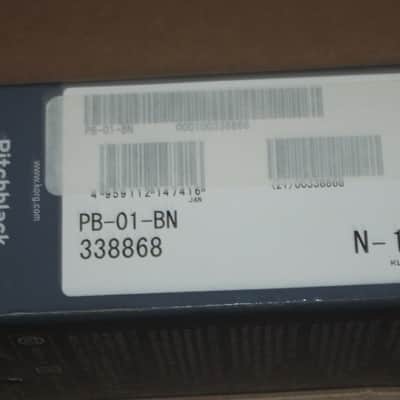 generally clean (has a couple imperfections) Korg EMPTY Box & original Owner's Manual for PB-01 Pitchblack Chromatic Pedal Tuner (Limited Ed Brushed Nickel PB-01-BN) NO pedal, mid 2016, BOX + Manual ONLY for Pitchblack BN Pedal Tuner image 3