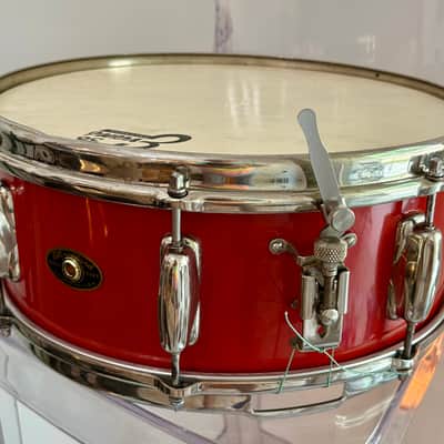 Slingerland Radio King 3-ply with NOB hardware Late ‘50s - Gloss red lacquer image 1