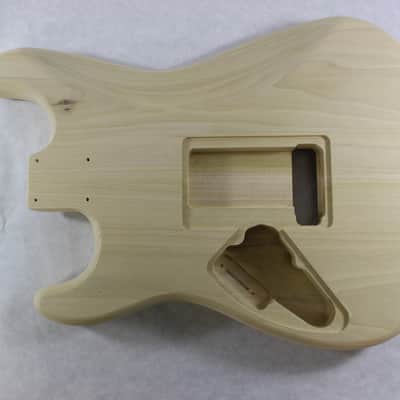 Unfinished Poplar HHH guitar body - fits Fender Strat Stratocaster neck Floyd Rose J940 image 4