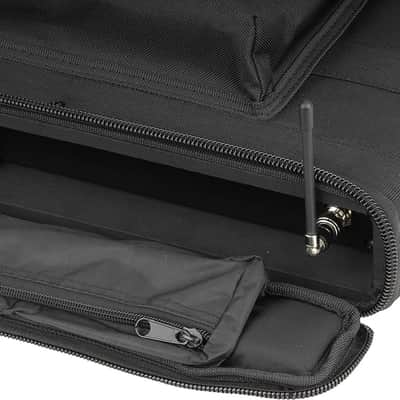 SKB Cases 1U Series Soft Rack Case with Steel Rails, Heavy Duty Zippers, Outer Pocket, and Shoulder Straps, For Wireless Microphone Systems and Pre-Amps image 7