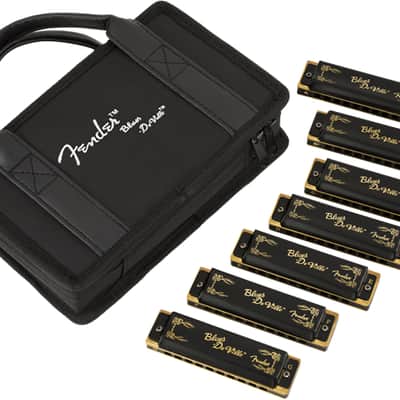 Fender Blues DeVille Harmonica Pack of 7 with Case image 1