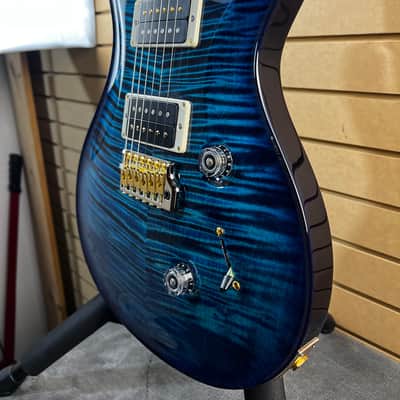 PRS Custom 24 Electric Guitar with Pattern Thin Neck - River Blue 10-Top + OHSC & PLEK*D #930 image 3