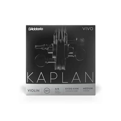 D'Addario Kaplan Vivo Violin String Set, 4/4 Scale, Medium Tension - KV310 4/4M image 3