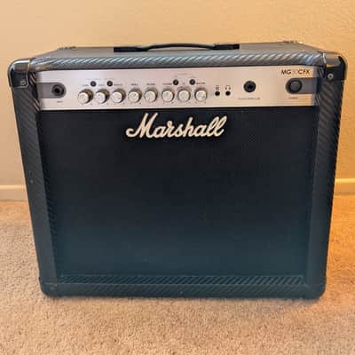 Marshall MG Carbon Fiber MG30CFX 2-Channel 30-Watt 1x10" Solid State Guitar Combo 2011 - 2018 - Black Carbon Fiber image 1