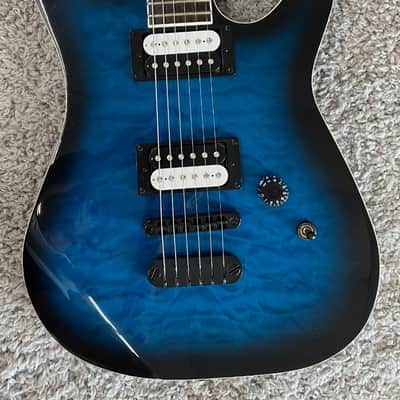 Dean MDX Electric Guitar, Quilt Maple, Trans Blue Burst Finish, Model MDX QM TBB image 3