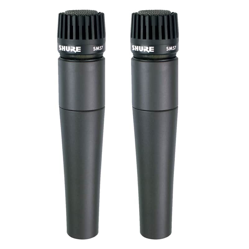 Shure SM57-LC Cardioid Dynamic Microphone 2 Pack Bundle image 1