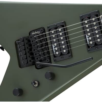 Jackson JS32 KV Matte Army Drab, Amaranth Fretboard, V Style Electric Guitar image 4