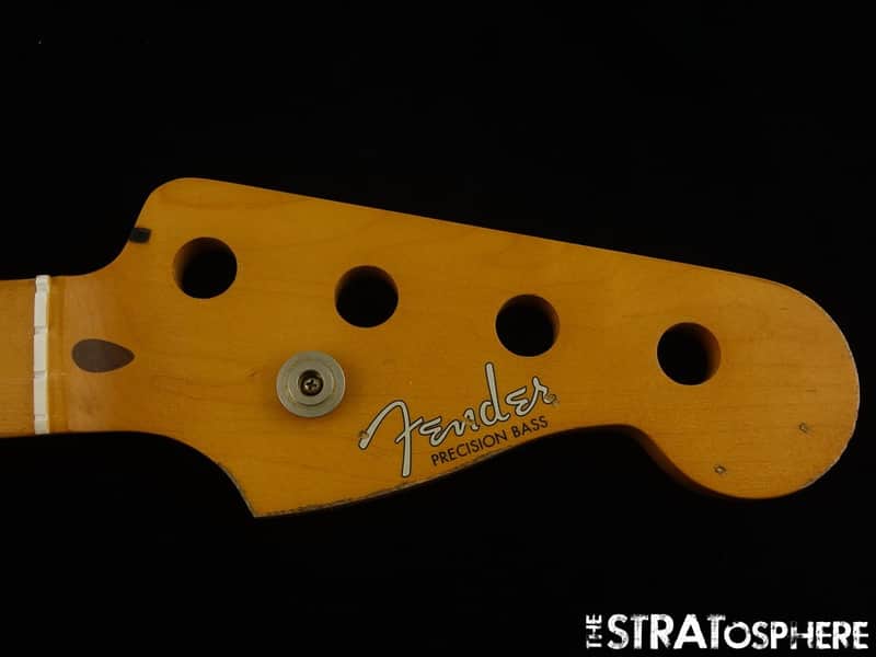 FOR REPAIR 2019 Fender 50s Road Worn Precision P BASS NECK Parts Maple image 1