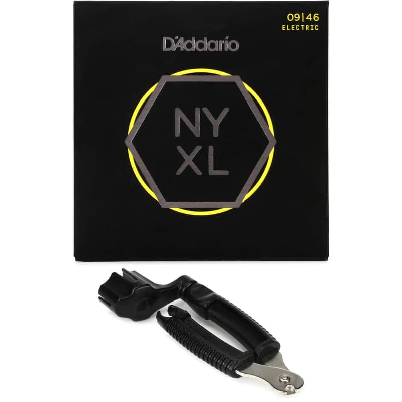 D'Addario NYXL0946 NYXL Nickel Wound Electric Guitar Strings - .009-.046 Super Light Top/Regular Bottom with Peg Winder image 1