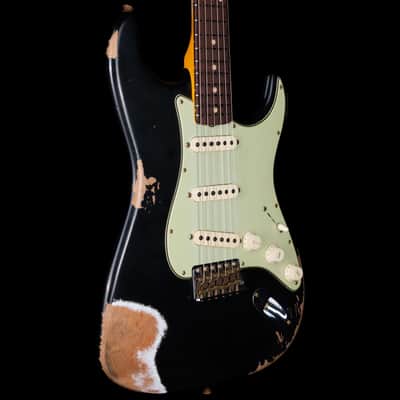 Fender Custom Shop 1961 Stratocaster Heavy Relic Rosewood Board Black R120468 image 3