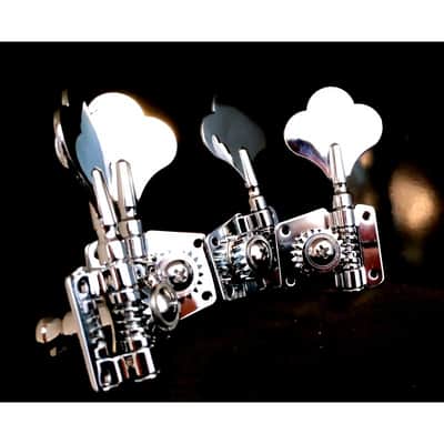4 Chrome Gear Bass 2+2 tuner, reversible, 14mm image 6