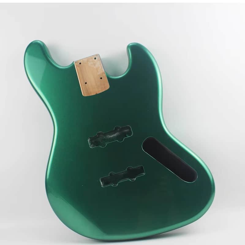 Metallic Green Alder Wood Jazz Bass Style Body image 1