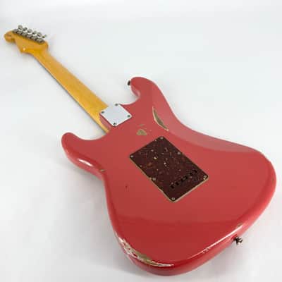 2017 Fender Custom Shop '63 Stratocaster Relic - Faded Fiesta Red image 3