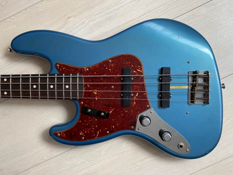 Fender '60 Custom Shop Jazz Bass Journeyman 2019 Aged Lake Placid Blue Lefty Lefthanded Left image 1
