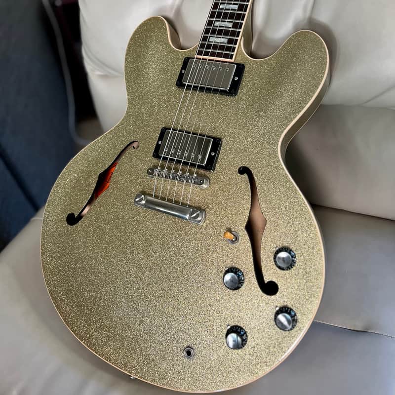 Gibson Custom Shop ES335 '63 Reissue 2013 - Gold Sparkle VOS _ 1963 Historic