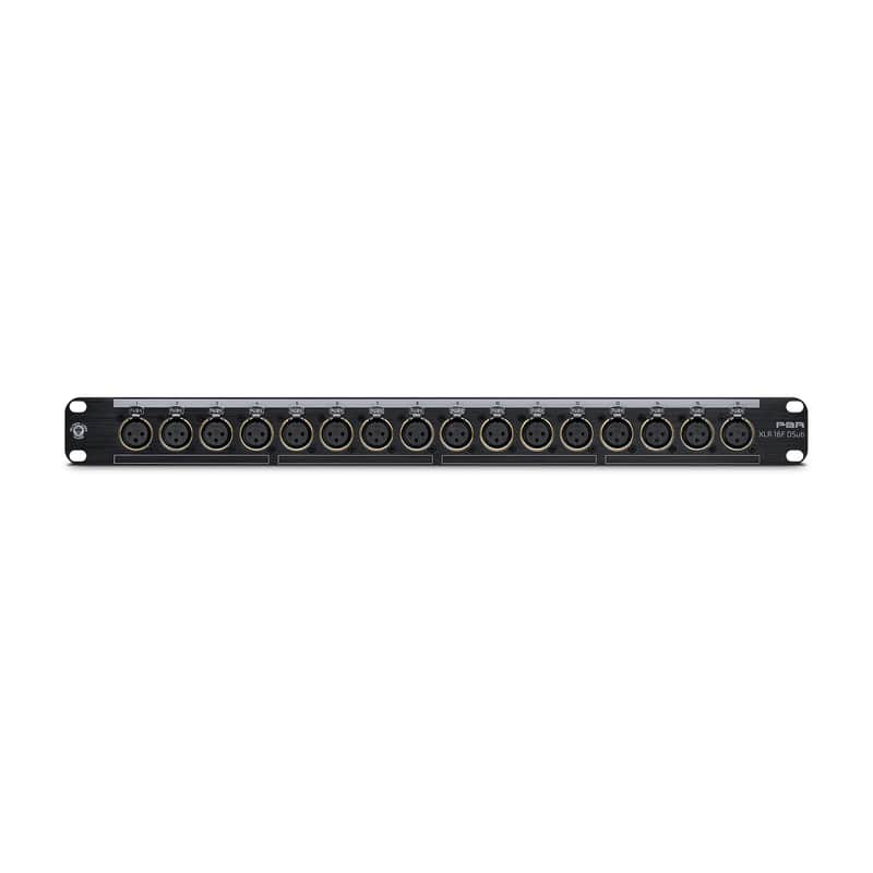 Black Lion Audio PBR XLR 16F DSub 16 Point Gold Plated XLR Female Patchbay w/ DSUB Outs image 1