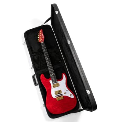 Jamstik Jamstik Deluxe MIDI Guitar - Red/White - B-Stock 2024 - Red Flamed Maple Veneer with Transparent Finish image 8