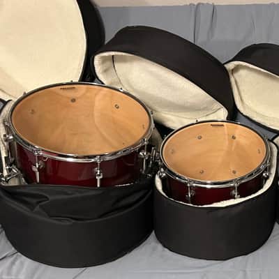 Premier Signia Marquis Rare 7-Piece Kit – 1999 UK Maple – Cherry Red – Flagship Series – w/ Cases EX image 17