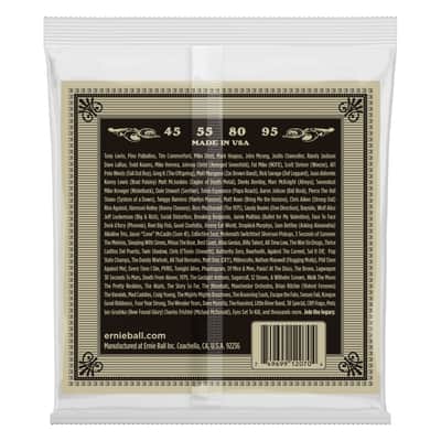 Ernie Ball 2070 Earthwood Phosphor Bronze Acoustic Bass Strings 45-95 image 2