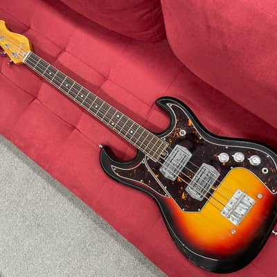 Teisco Style 2 Pickup Vintage Japanese Bass - Tobacco Sunburst image 1