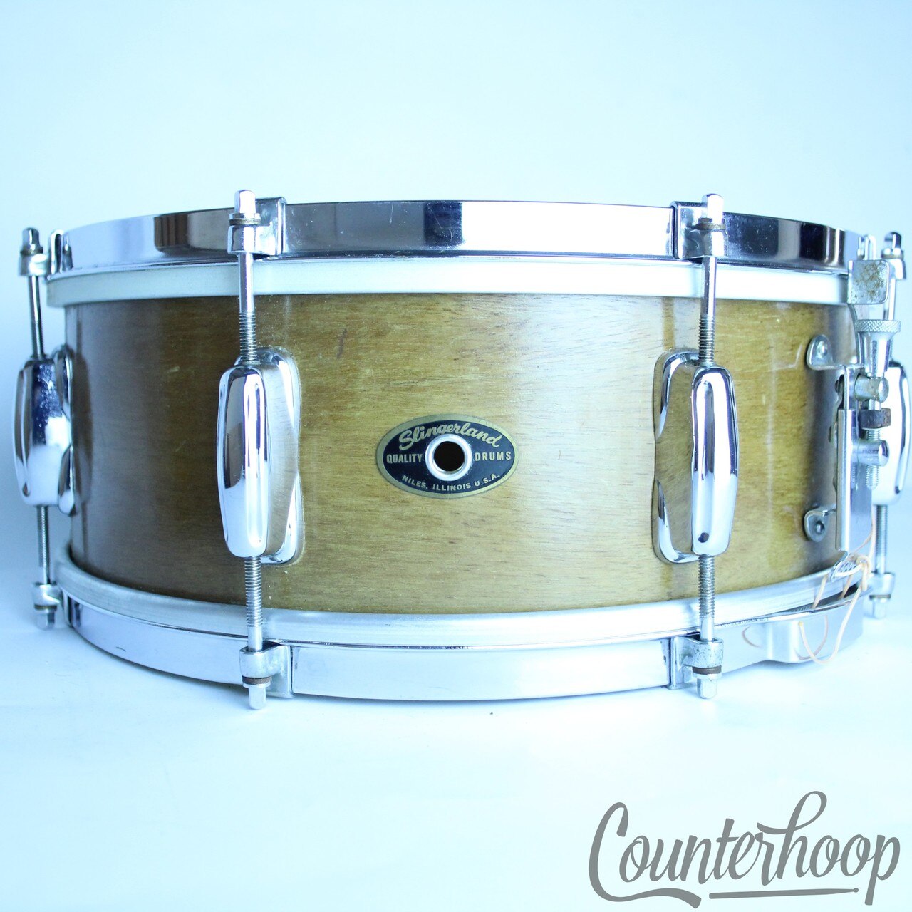 Slingerland 14x5.5"Snare Drum 3Ply Mahogany Student 8Lug Vintage 60s COB Brass* — main photograph